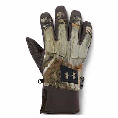 Under Armour brand camo hunting gloves