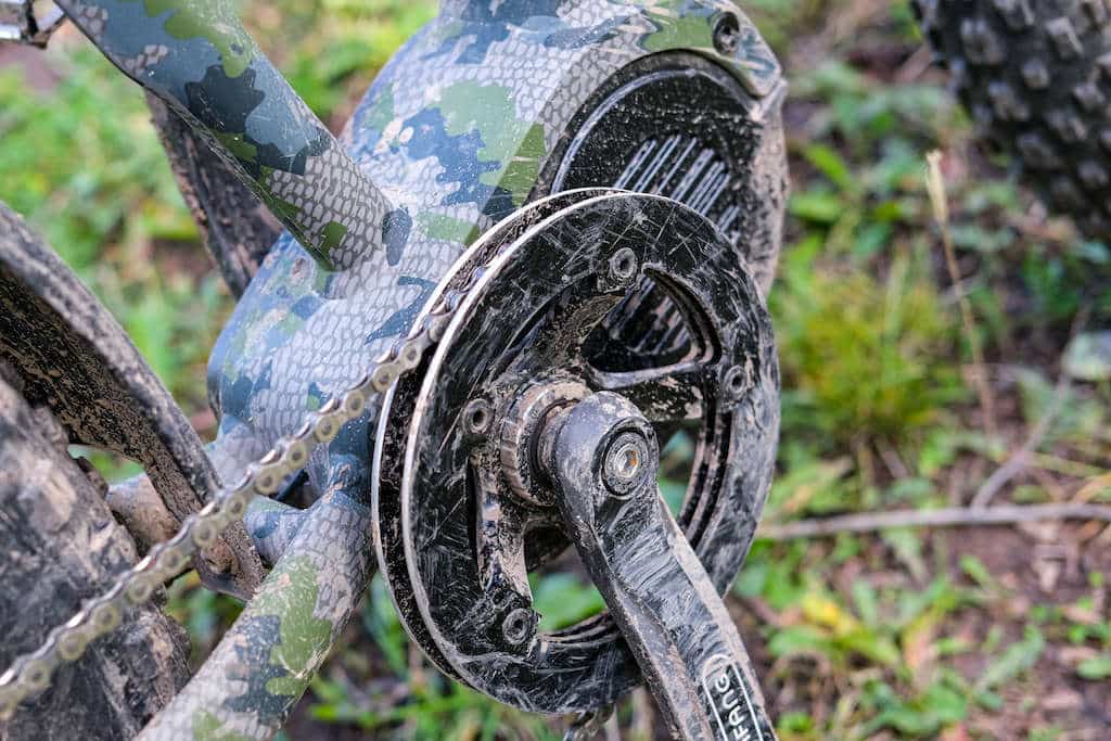 Muddy gearing system on a hunting bike