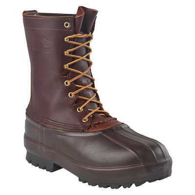 Mid-shin leather hunting boot