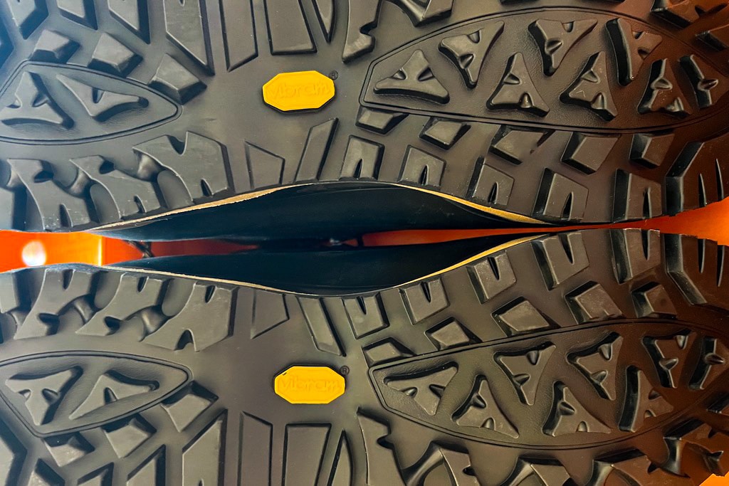 Up-close view of brand new Vibram brand soles
