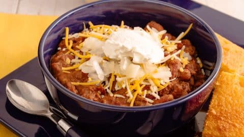 Bowl of elk chili