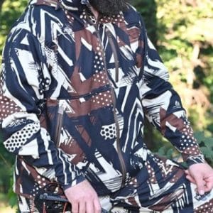 wtf camo digital camoflage pattern hoodie on hunter holding a compound bow